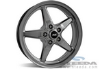 Drag Wheel 17x4.5 Dark Stainless